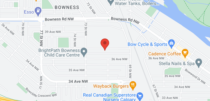 map of 7305 37 Avenue NW
